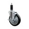 Service Caster 5'' Black Poly Swivel 1-1/8'' Expanding Stem Caster with Brake SCC-EX20S514-PPUB-BLK-TLB-118 - alternate 1